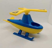 Load image into Gallery viewer, Jetport Helicopter #933 Blue top/Yellow bottom & yellow propeller