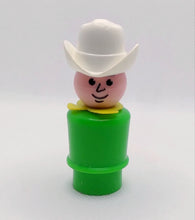 Load image into Gallery viewer, Farmer Cowboy Green Bodied White Gallon Hat Yellow Scarf