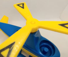 Load image into Gallery viewer, Jetport Helicopter #933 Blue top/Yellow bottom & yellow propeller