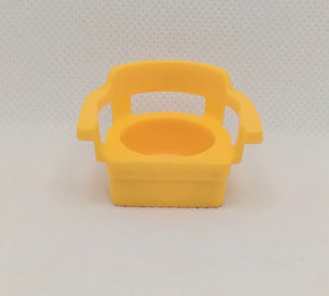 Butterscotch Yellow Dot Back Barrel Captain's Chair
