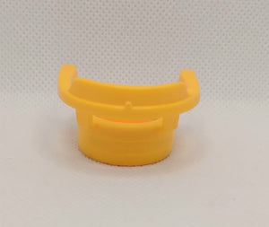 Butterscotch Yellow Dot Back Barrel Captain's Chair