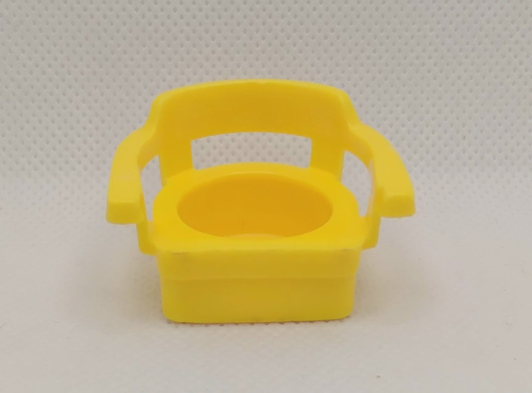 Bright Yellow Triangle Back Barrel Captain's Chair