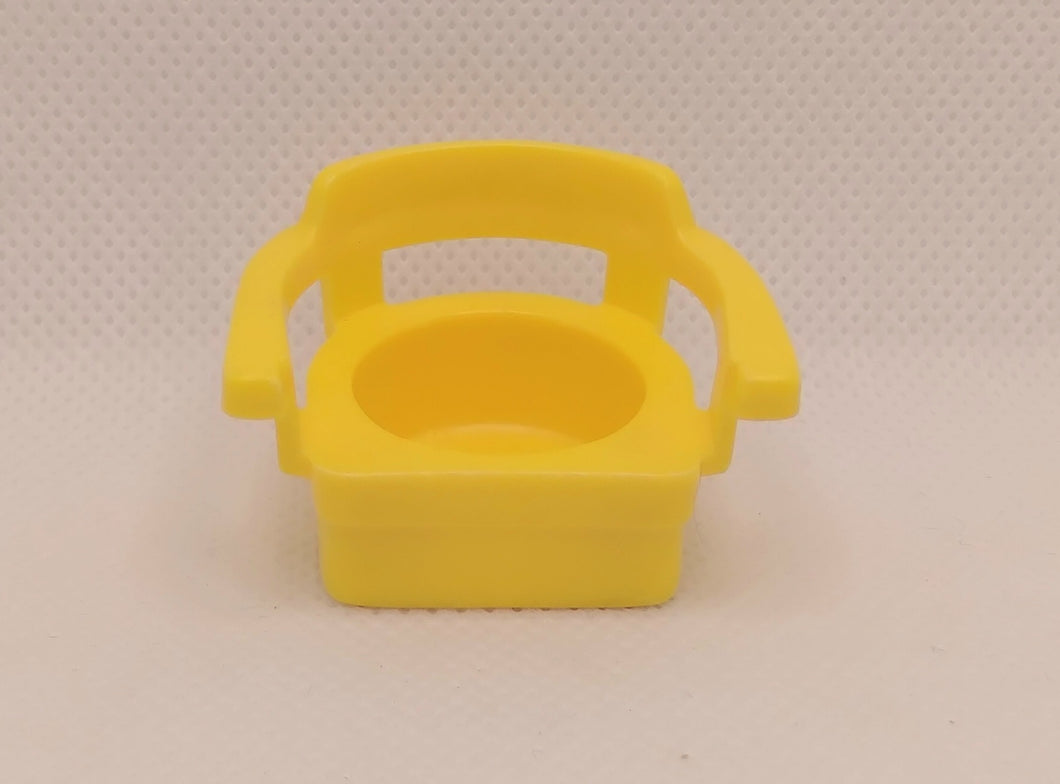 Bright Yellow Dot Back Barrel Captain's Chair