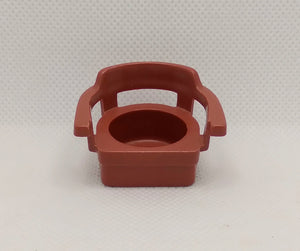 Brick Brown Dot Back Barrel Captain's Chair