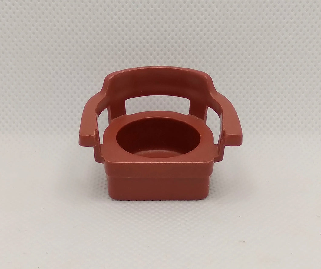 Brick Brown Dot Back Barrel Captain's Chair