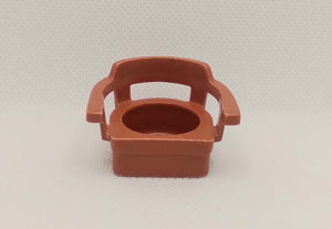 Milk Chocolate Triangle Back Barrel Captain's Chair