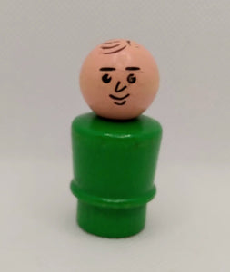 Green Body Stamped Hair Dad all wood
