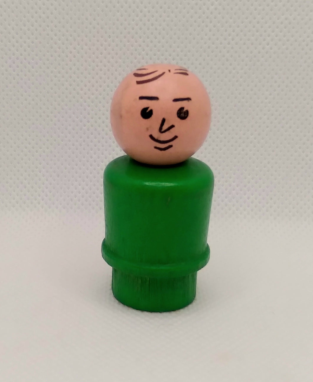 Green Body Stamped Hair Dad wood body/plastic head