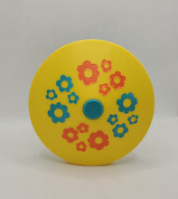 Load image into Gallery viewer, Umbrella Table Patio Set Turquoise table/yellow top Floral 1970-1973
