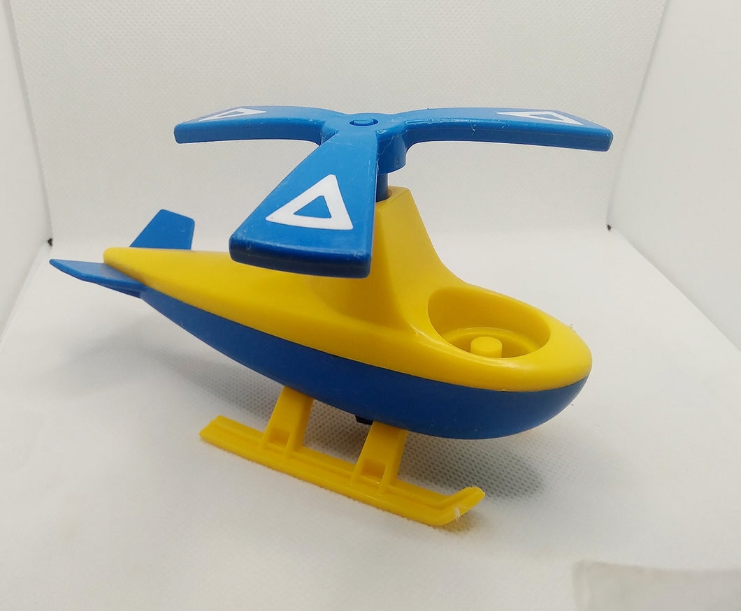 Jetport Helicopter blue bottom & blue propeller/ yellow top #933