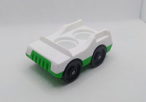 White top/Green base 2 Seater Car  back to front seats