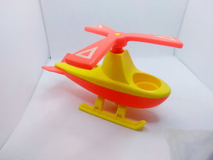 Airport Red bottom & propeller/ yellow top Helicopter