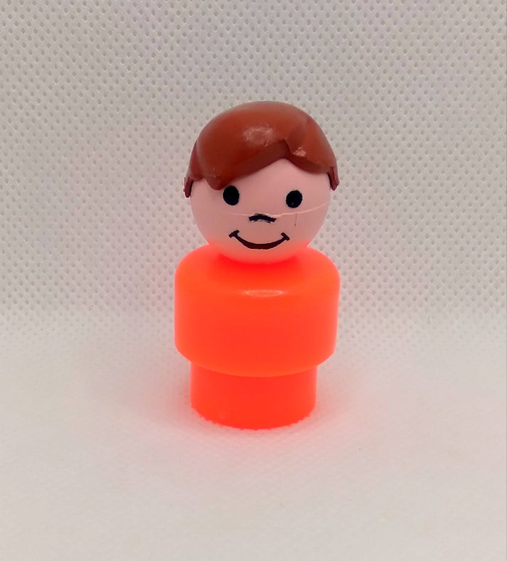 Orange body brown hair boy.