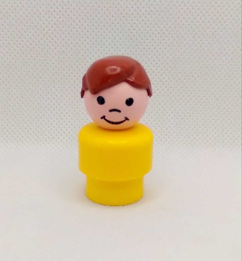 Yellow body brown hair boy