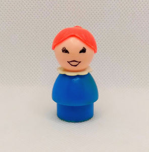 Blue body red hair ponytail girl- All plastic