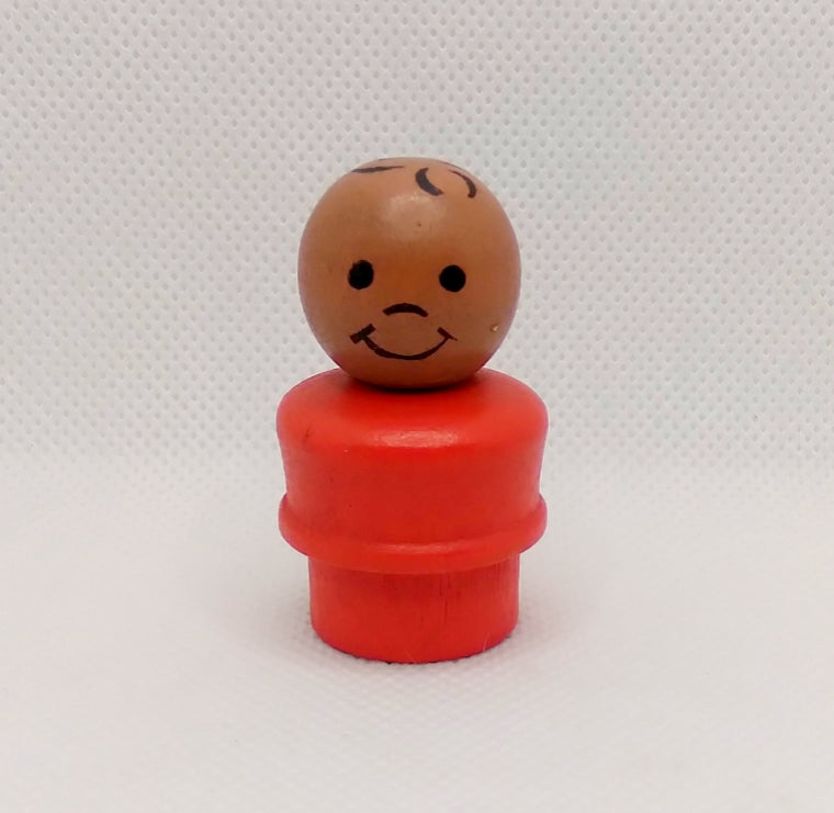 Red all wood AA stamped hair boy- rim around waist