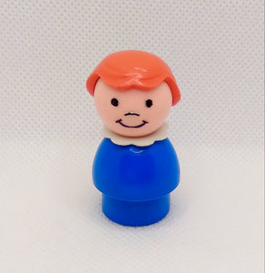 Blue body brown hair girl- All plastic