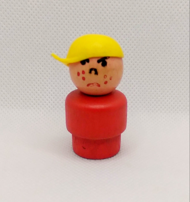 Red body yellow cap Angry Boy Butch boy all wood