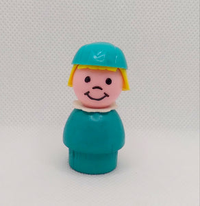 Turquoise wood body Stewardess girl