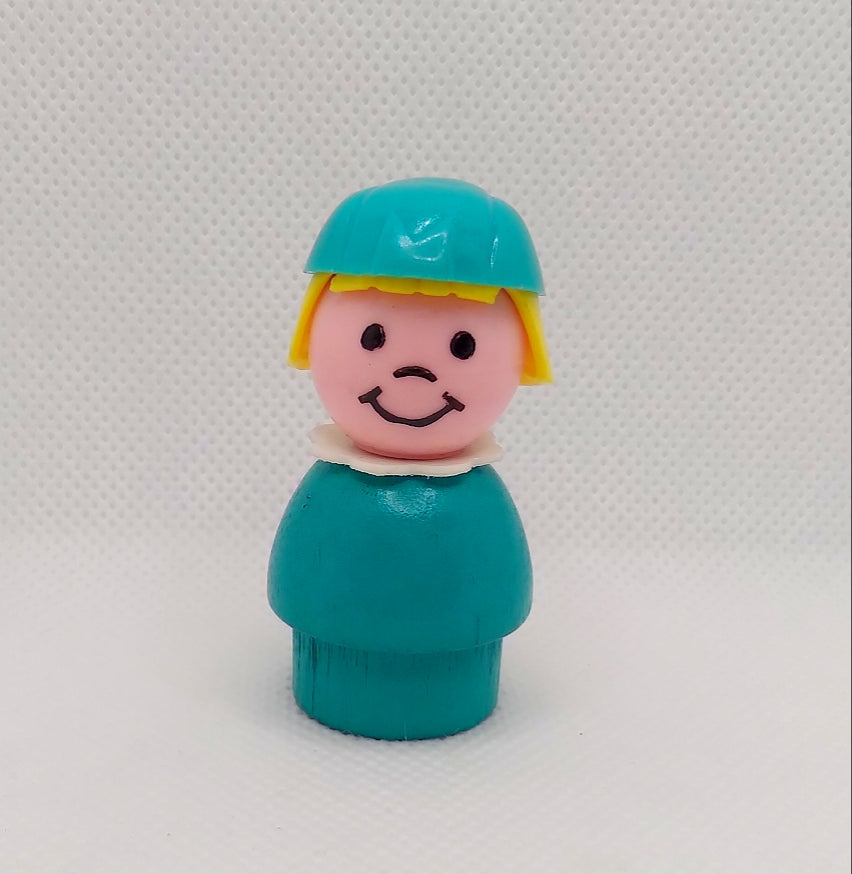 Turquoise wood body Stewardess girl