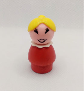 Red body blonde ponytail girl