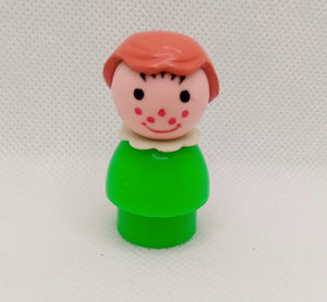Green Body brown hair freckle girl- All plastic