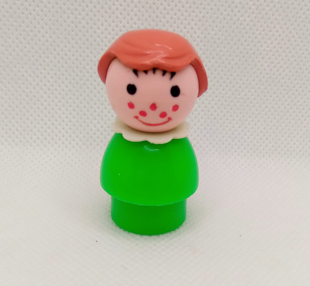 Green Body brown hair freckle girl- All plastic
