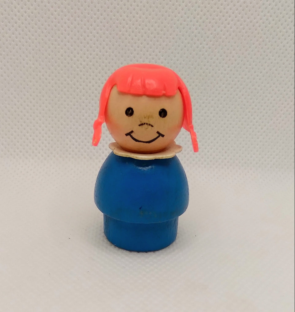 Blue body red pigtails girl