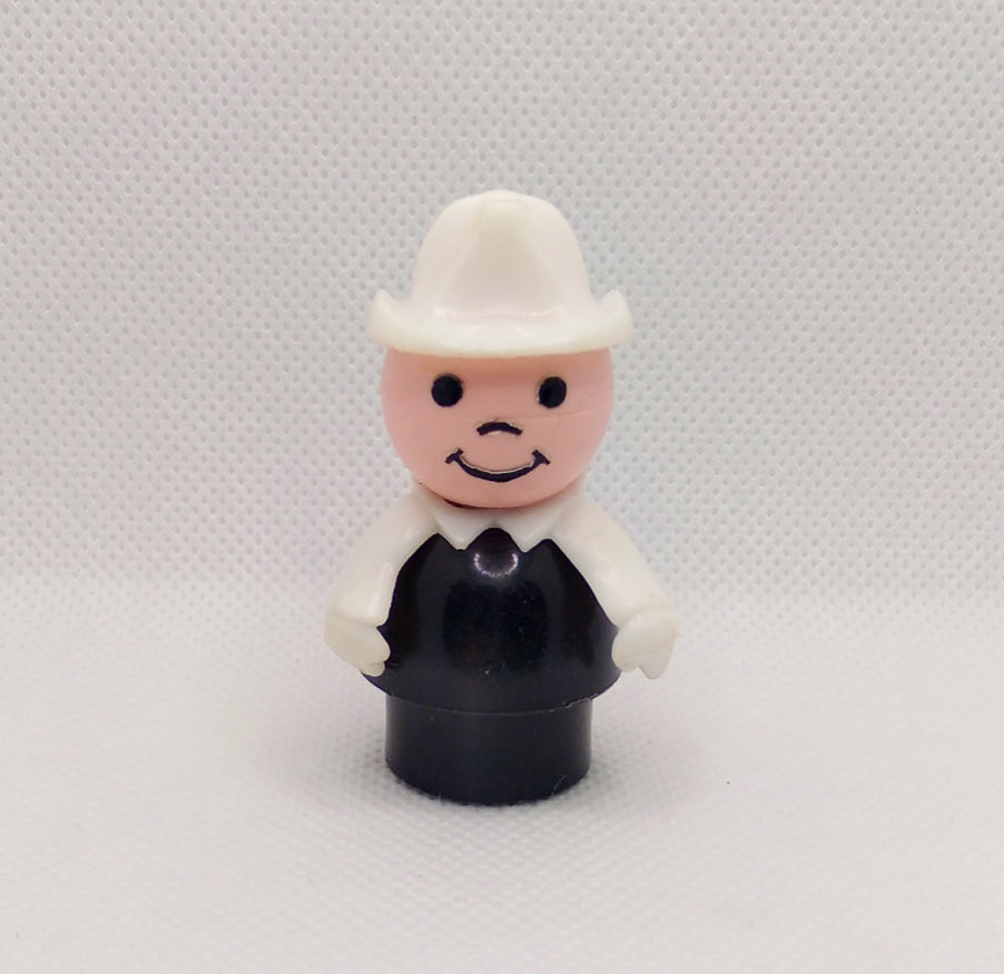 Fireman White Hat White Arms- All plastic