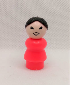 Red Body Black Haired Ponytail Mom