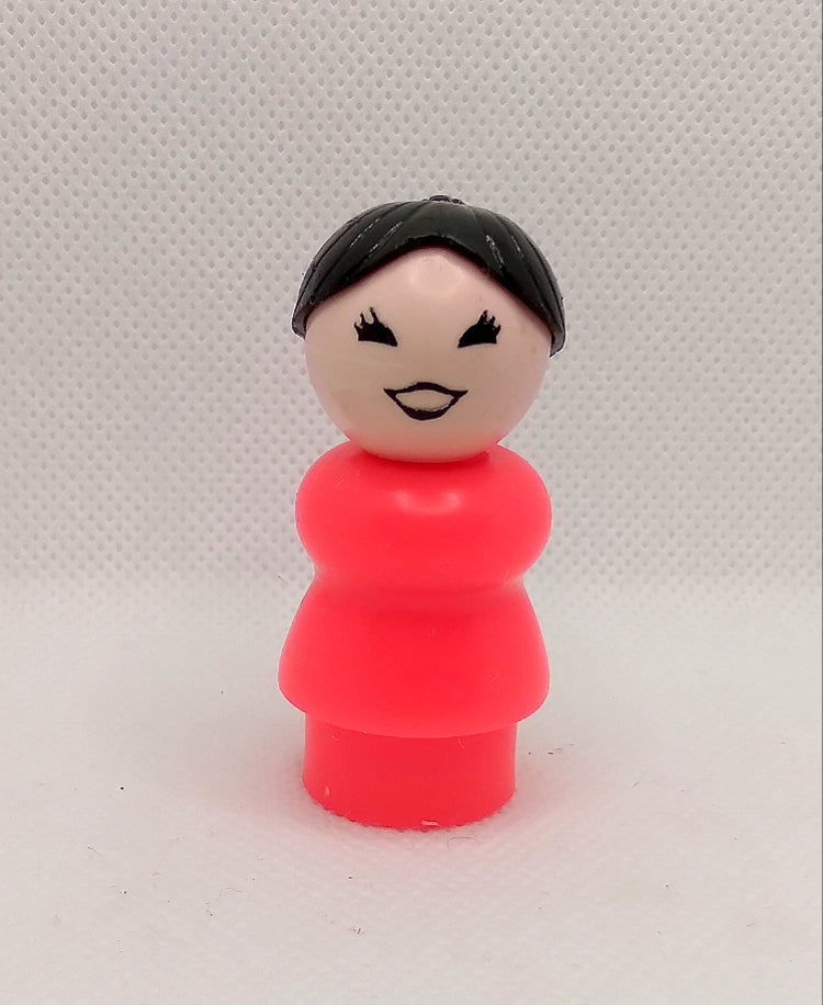 Red Body Black Haired Ponytail Mom