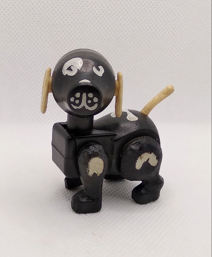 Farm Black Dog w/ White Spots
