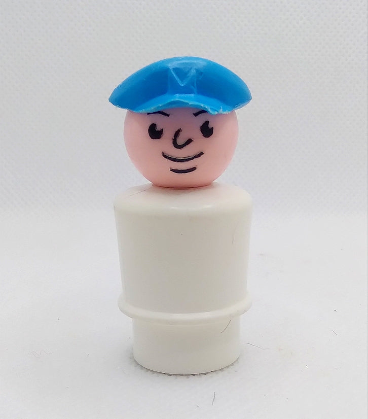 Boat Rig Boat Driver Guy White Body Light Blue Hat #345