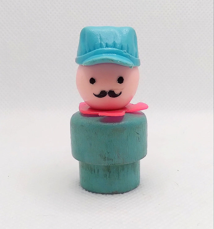 Play Family Circus Train Conductor Wood Body #991  wood body/plastic head