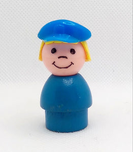 Police Girl Blue  wood body/plastic head