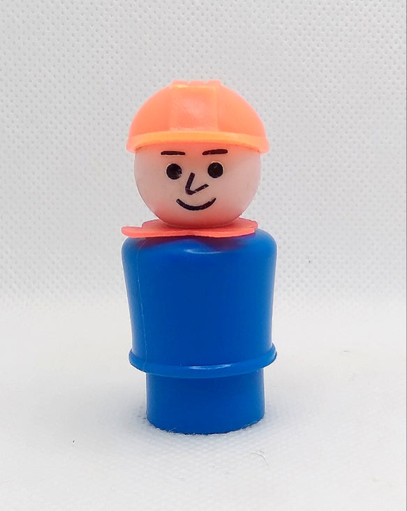 Garage Squad Blue Body Orange Hard Hat Guy  Construction