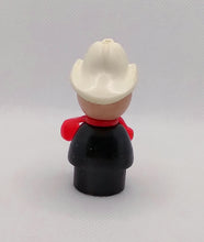 Load image into Gallery viewer, Old All Wood Fireman  Freckles White Hat Red Arms
