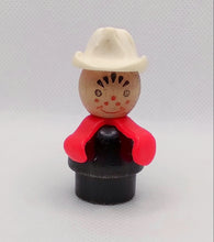 Load image into Gallery viewer, Old All Wood Fireman  Freckles White Hat Red Arms
