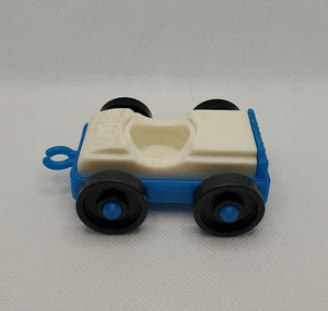Play Family Yellow House Set Blue White Car with Hook #952 1969 version