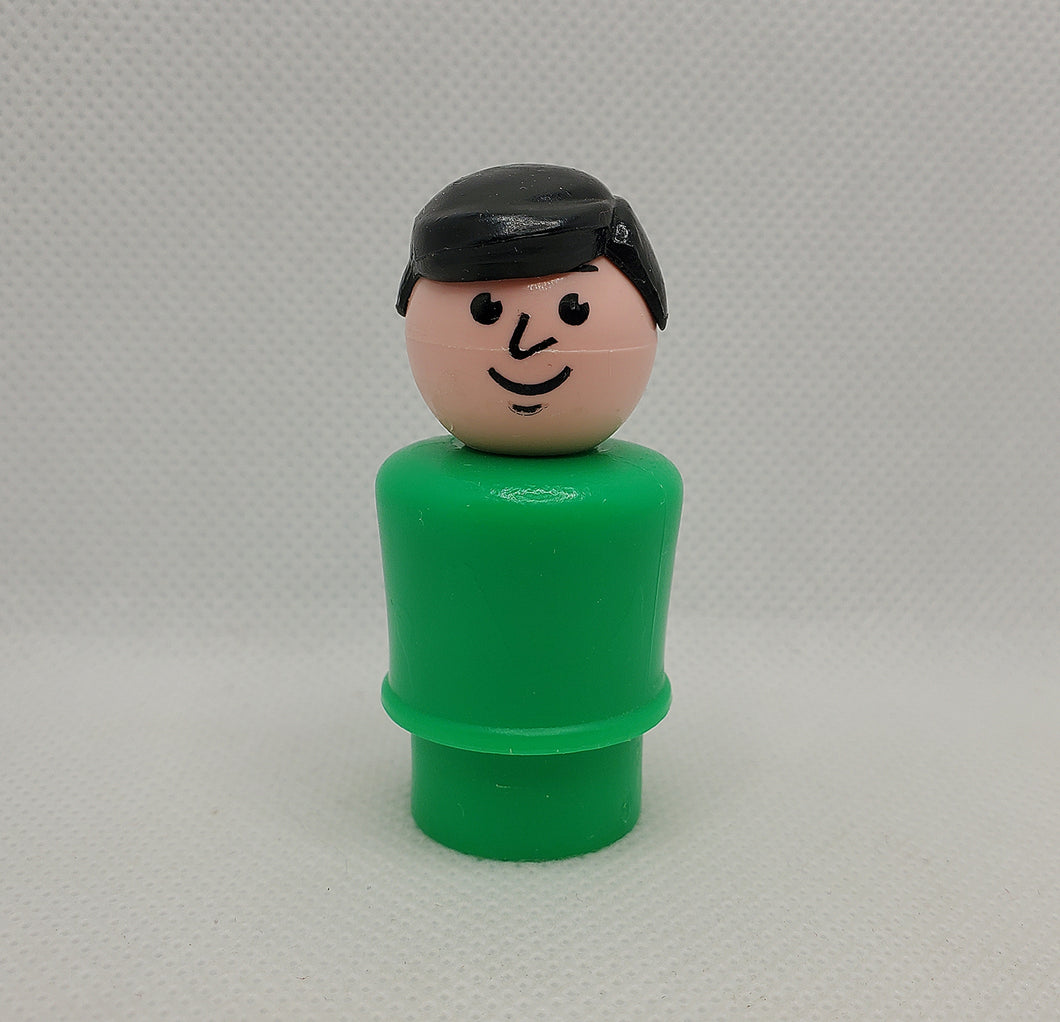 Green Body Black Molded Hair Dad