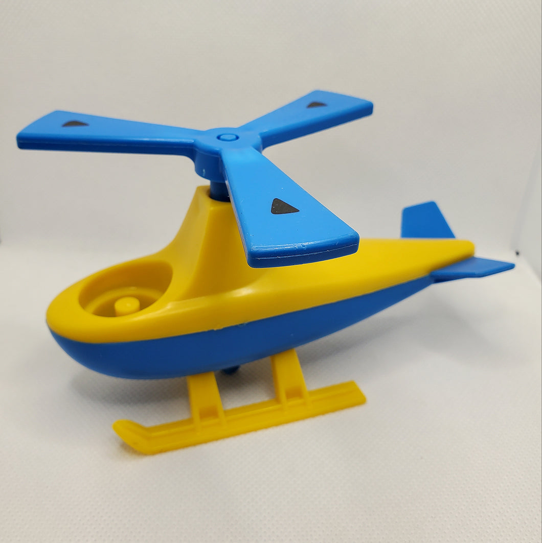 Jetport Yellow Blue Helicopter Small Black Triangles Airport