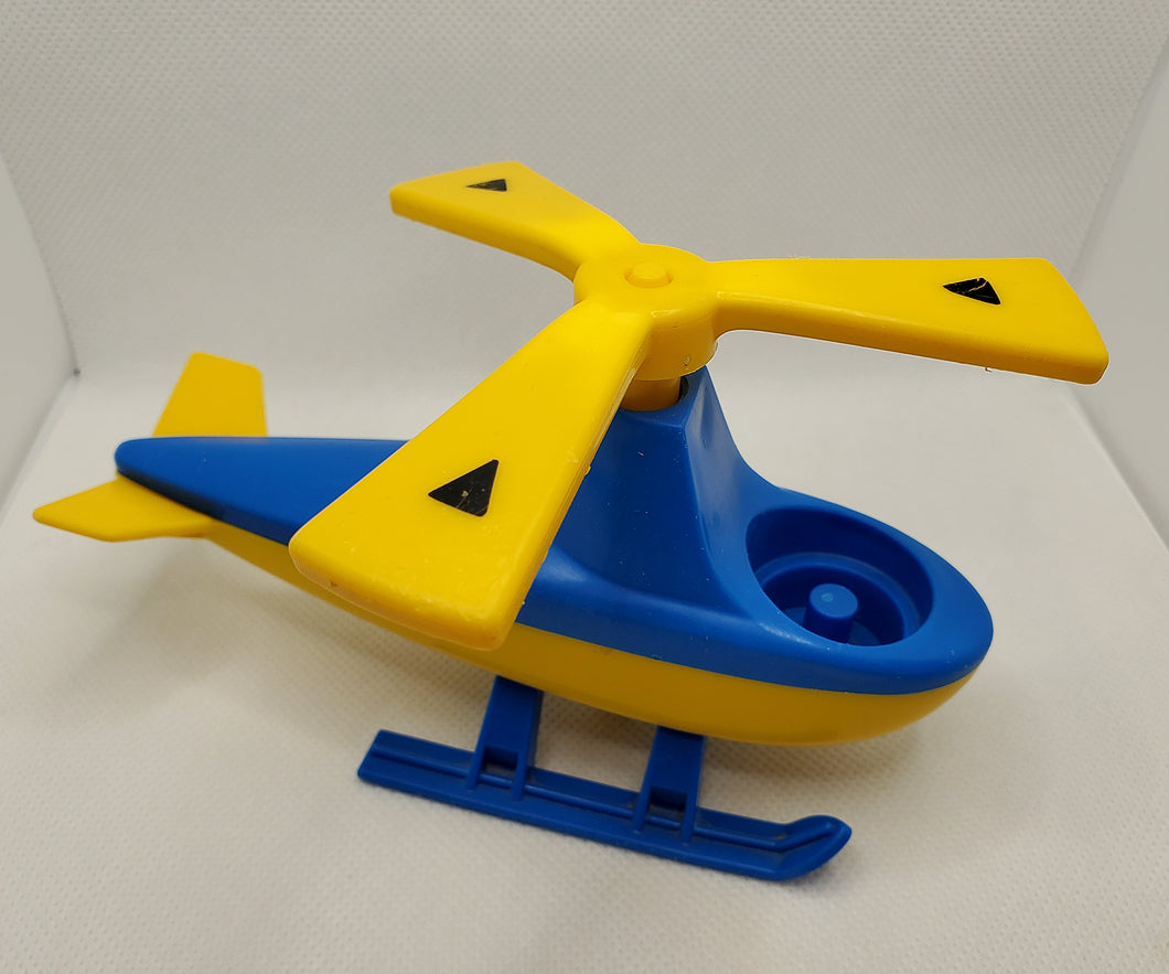 Jetport Blue Yellow Helicopter Small Black Triangles Airport