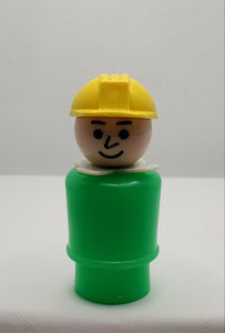 Offshore Cargo Base Figure #945 Green Body Yellow Hat White Scarf Construction Worker