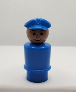 Tall Dark Blue Bodied AA Black Helicopter Pilot Little People Airport  #2502