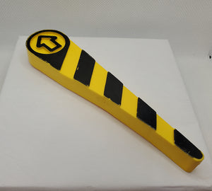 Main Street #2500 Road Swing Gate Yellow Black