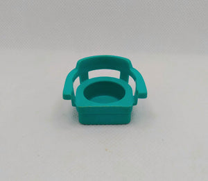 Little People Turquoise Captain's Barrel  Chair
