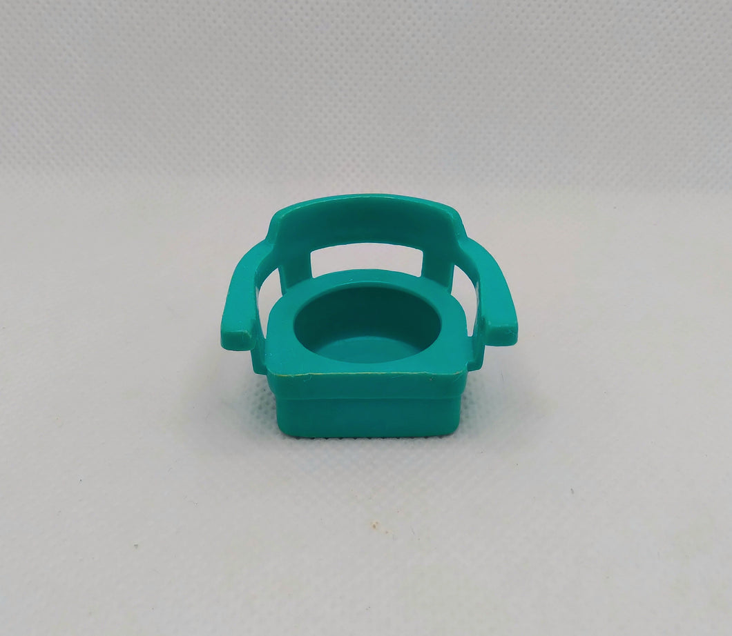 Little People Turquoise Captain's Barrel  Chair