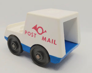 Mail Truck Solid Top Open Back Red Horn Post Mail