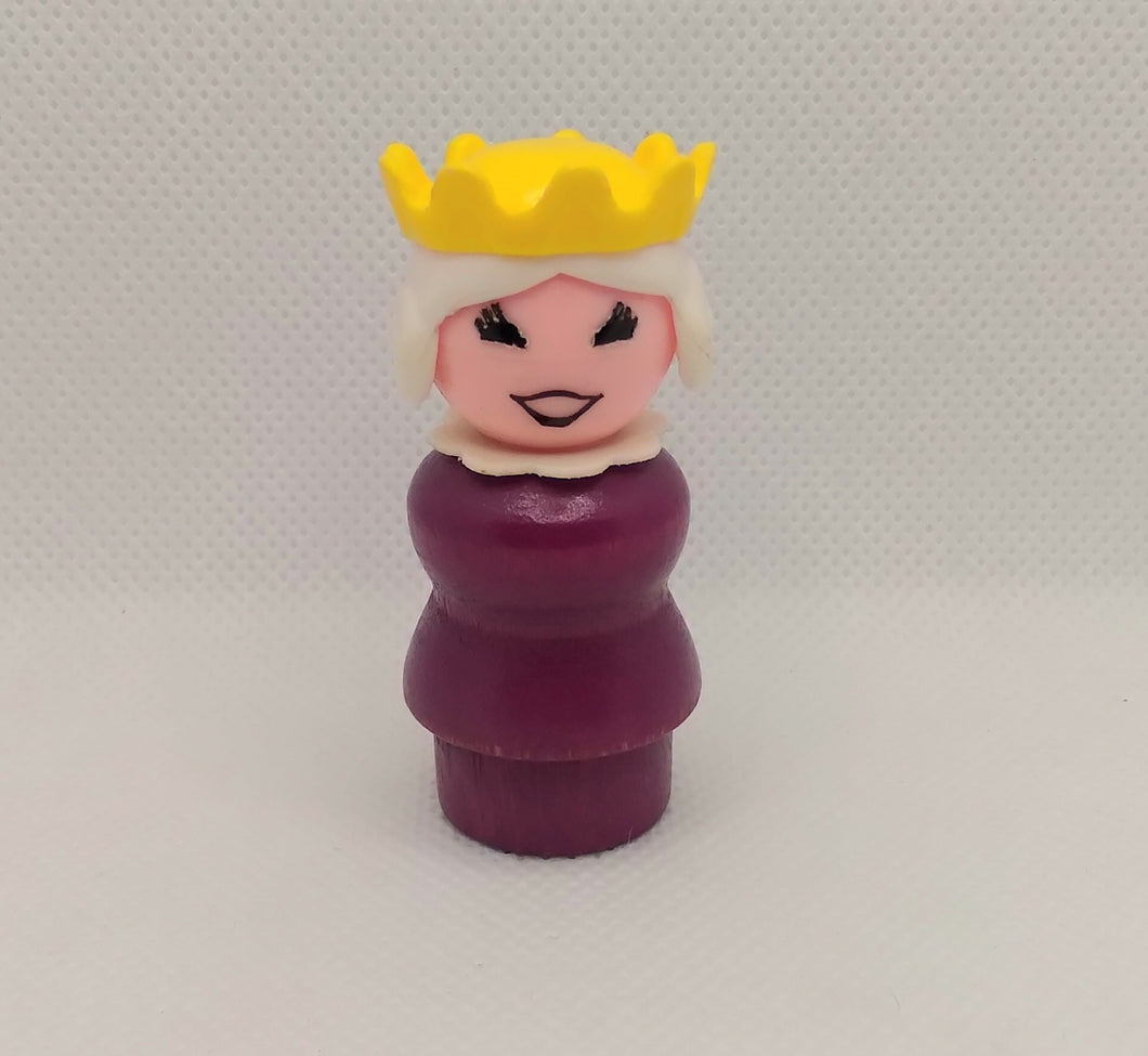 Wood Castle Queen dark purple