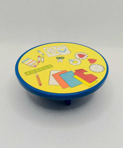 Play Family Nursery School Blue Table with Art litho